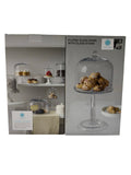 Fluted Glass Dome w/stand