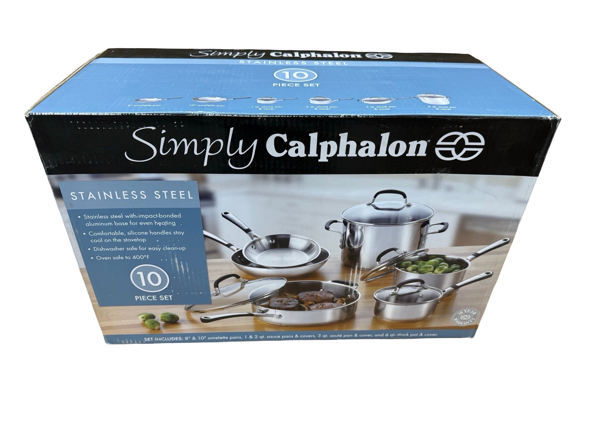 Calphalon 10pc Set Stainless Steel