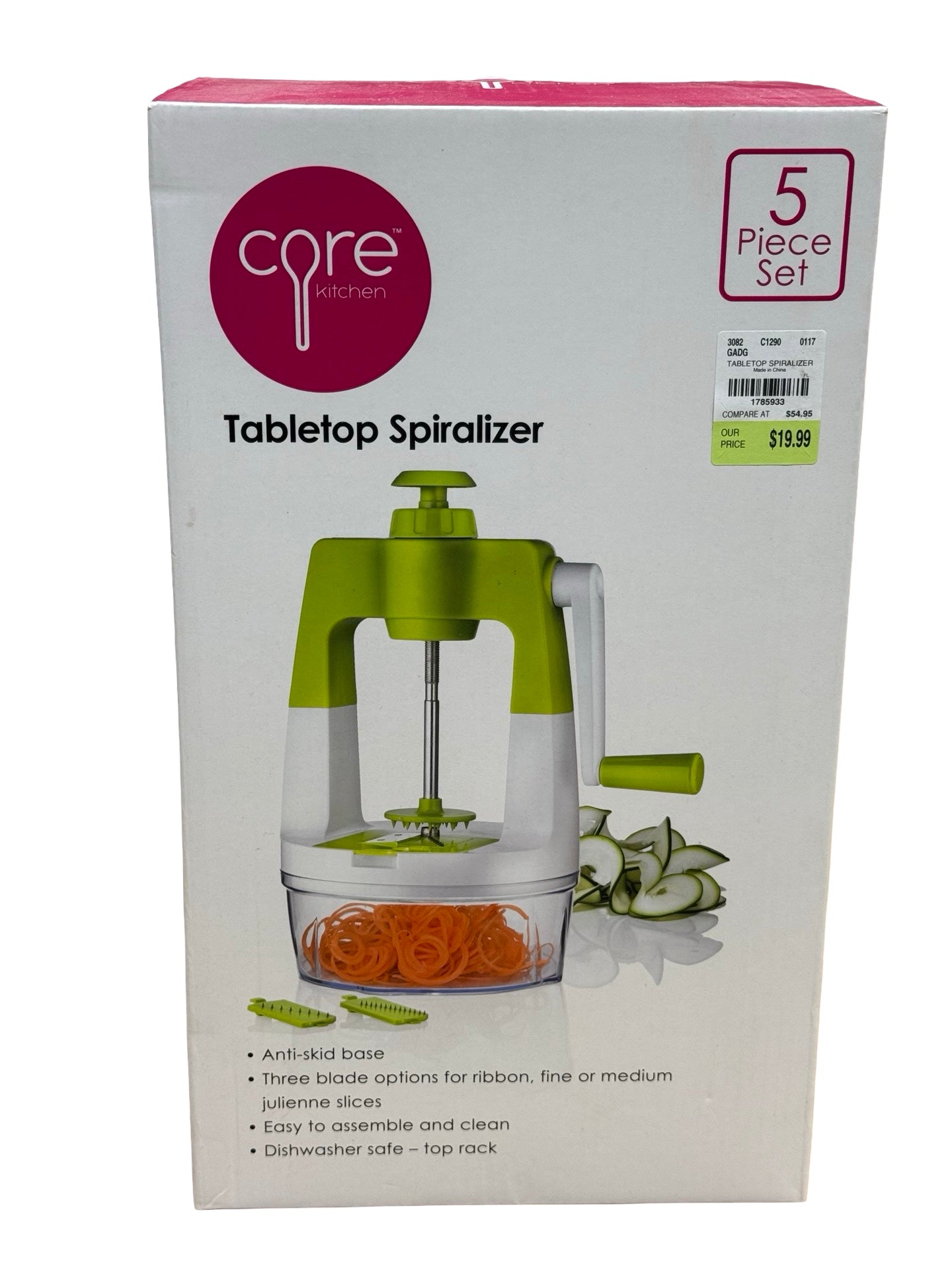 Core Kitchen Tabletop Spiralizer 5piece set